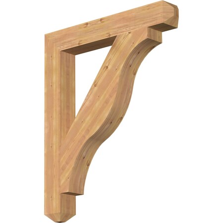 Ekena Millwork Funston Craftsman Smooth Bracket, Western Red Cedar, 5 1/2"W x 40"D x 48"H BKT06X40X48FST04SWR